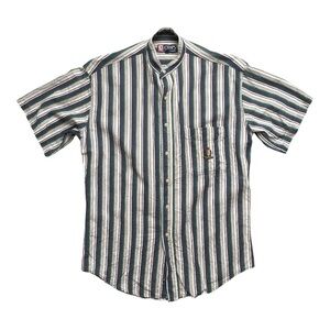 Chaps Short Sleeve Button Down Shirt, White, Size Small